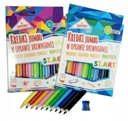St. Majewski Jumbo színes ceruzák, 10 szín és hegyező, ST. ART (ST-DXX-E10T-192-3633-ST)
