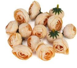 Papelito Boglárka fej kicsi 15db/cs barack - virágdekorációhoz és koszorúhoz