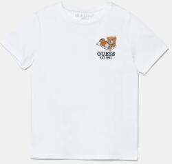 GUESS gyerek pamut póló fehér, nyomott mintás, N5GI08 K8HM4 - fehér 105-112