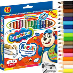 St. Majewski Jumbo színes ceruzák, 18 szín és hegyező, Bambino (ST-DXX-E18T-048-STXX-ST)