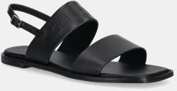 Calvin Klein bőr szandál FLAT SANDAL - HE fekete, női, HW0HW02377 - fekete Női 39