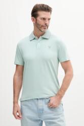 Guess poló NOLAN türkiz, férfi, sima, M5GP66 J1314 - türkiz XL