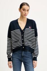 Tommy Jeans pamut kardigán sötétkék, DW0DW20257 - sötétkék L