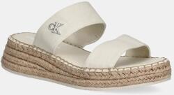 Calvin Klein Jeans papucs SPORTY ROPE MG LTH WEBBING - bézs Női 40
