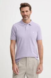 United Colors of Benetton pamut póló lila, férfi, melange, 3088U3023 - lila M