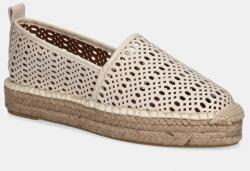 Billi Bi bőr espadrilles bézs, platformos, A8602 - bézs Női 38