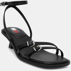 Tommy Jeans bőr szandál THE NOHO SANDAL fekete, EN0EN02779 - fekete Női 40