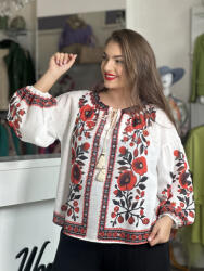 Pretty Women Camasa tip ie cu imprimeu maci rosii