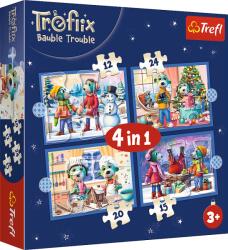 Trefl - Puzzle 4v1 It's Snowing at Tresliks - 1 - 39 piese