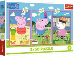 Trefl - Puzzle 3x50 Peppa Pig: The power of friendship - 40 - 99 piese