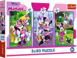 Trefl - Puzzle 3x80 Minnie and friends - 40 - 99 piese