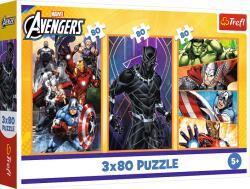 Trefl - Puzzle 3x80 Marvel: Days full of action - 40 - 99 piese