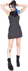 JAWBREAKER дамска рокля JAWBREAKER - Pinstripe Spiderweb - Black - DRA 9763