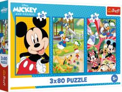 Trefl - Puzzle 3x80 The Mickey Mouse Team - 40 - 99 piese