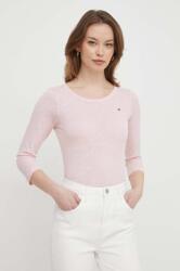 Tommy Hilfiger pamut hosszúujjú rózsaszín - rózsaszín XXL