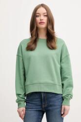 Benetton pamut melegítőfelső zöld, női, nyomott mintás, 3UNID109A - zöld M