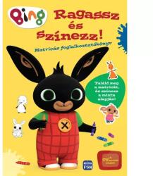 Móra Könyvkiadó Bинг: оцвети и залепи - книжка за оцветяване с лепенки (mo4673)