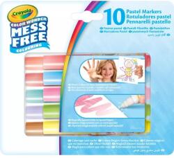 Crayola Color Wonder: Мини маркери в пастелни цветове - 10 бр (75-7019)