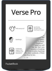 PocketBook e-Reader - PB634 VERSE PRO Azure (6"E Ink Carta, Cpu: 1GHz, 512MB, 16GB, 1500mAh, wifi, mSD, IPX8) (PB634-A-WW) - securezone