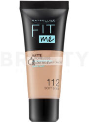 Maybelline New York Maybelline Fit Me! Foundation Matte + Poreless folyé kony make-up matt hatá sú 112 Soft Beige 30 ml