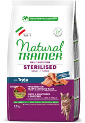 Natural Trainer 2x1, 5kg Natural Trainer Cat Sterilised pisztráng száraz macskatáp