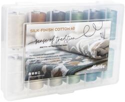 Mettler Ata de cusut, bumbac cu finete de matase, 12 conuri x 1000 m, culori neutre Silk-Finish Cotton 40 Sense of Tradition Quilting Kit Mettler (SFC40TRAD) - masinidecusut