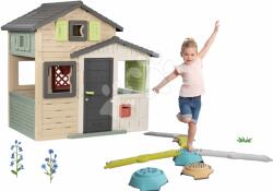 Smoby Set căsuța Prietenilor și pistă distractivă Friends Evo Playhouse Life Smoby extensibilă cu ușă mare (SM810206-A5) Casuta pentru copii