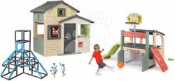 Smoby Set căsuța Prietenilor cu centru de joacă Cars Friends Evo Playhouse Life Smoby extensibilă cu cățărătoare etajată Giant Kraxxl (SM810206-A21) Casuta pentru copii