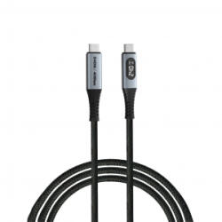 Verbatim USB-C - USB-C adat- és töltőkábel kijelzővel 240W, 1, 2m fekete (31849)