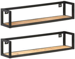 vidaXL 2 db nyers mangófa fali polc 80 cm (VD320670)
