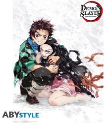 Abysse Corp Demon Slayer "Tanjiro & Nezuko Snow" 52x38 cm poszter (ABYDCO795) - officedepot