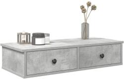  Falipolc fiókokkal betonszürke 80x31x17 cm műszaki fa