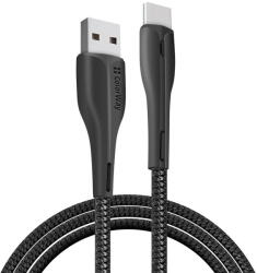 ColorWay Cablu USB la Type-C, LED, 2.4A, 1m - ColorWay (CW-CBUC034-BK) - Black (KF2347567) - pcone