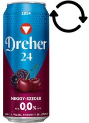 Dreher 24 Meggy-Szeder alkoholmentes világos sör és meggy-szeder ízű ital keveréke 0, 0% 0, 5 l