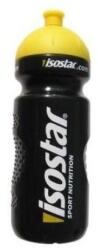 Isostar műanyag kulacs, 650 ml, csavaros, fekete-sárga