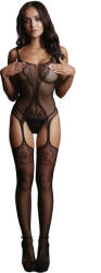 Le Désir Fishnet and Lace Bodystocking Black XS-XL