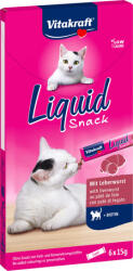 Vitakraft Cat Liquid Snack krémes jutalomfalat májjal és biotinnal (3 doboz | 3 x [3 x 15 g]) 270g