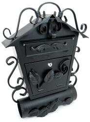 Damech Cutie postala, cu loc pentru ziar, elemente forjate, negru, format C4, 52.5x15.5x53 cm, Damech (SD3TON) - artool