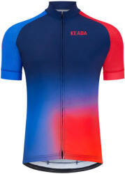 Keada Sports Férfi rövid ujjú kerékpáros mez - Jekyll One M kék|vörös