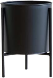  Fém virágtartó állvánnyal MATHY 18x25 cm, fekete