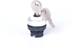 NOARK Ex9P1 SSK Kétállású kulcsos kapcsoló, d22.3mm, IP65, fehér/ezüst (105555) (105555)