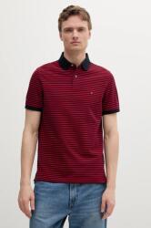 Tommy Hilfiger poló bordó, férfi, mintás, MW0MW17770 - sötétkék XXL