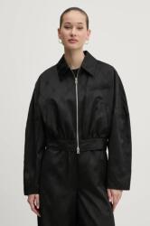 HUGO rövid kabát női, fekete, átmeneti, oversize, 50538791 - fekete 40