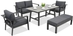 Garden Point Sydney Apetito 4 Garden Point antracit alumínium kerti bútorok paddal (GAP315-4L)