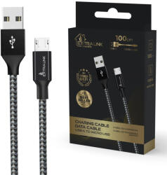 Extralink Smart Life kábel, 15W, USB-A - micro-USB, 100 cm, PVC, 5V 2, 4A, fekete színű