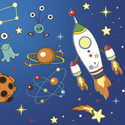POL-MAK Űr Rockets&Aliens szalvéta 20 db-os 33x33 cm (PKK050273)