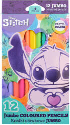 COOLPACK Színes ceruza Stitch 12 darabos Jumbo pasztell - 92030