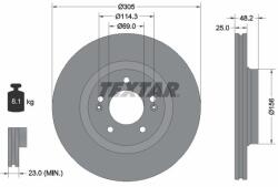 TEXTAR Disc frana TEXTAR 92333203 (92333203)