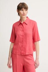 Benetton len ing galléros, barna, regular - piros XXS