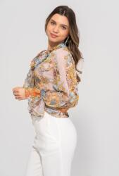 Hermosa Bluza din sifon gofrat cu imprimeu floral AISHA, Hermosa, multicolor